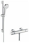 Thermostatic Shower Set in Chrome Finished Solid Brass with 3 Spray Functions, 0 DL Modern