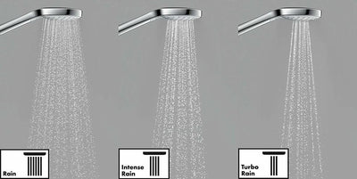 Thermostatic Shower Set in Chrome Finished Solid Brass with 3 Spray Functions, 0 DL Modern