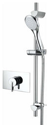Thermostatic Shower Valve with Adjustable Riser, Solid Brass with Chrome Finish DL Contemporary