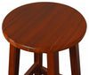 Traditional Bar Stool in Acacia Hardwood with 2 Footrest, Simple Round Design DL Traditional