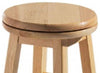 Traditional Bar Stool, Light Brown Finished Solid Wood, Simple Round Design DL Modern