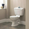 Traditional Bathroom White Ceramic Toilet and Basin Sink with Two Tap Hole DL Traditional