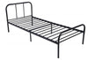 Traditional Bed Frame, Black Finished Metal With Headboard and Footboard DL Traditional