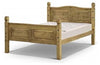 Traditional Bed with Natural Pine Wooden Frame and Slats for additional Comfort, DL Traditional