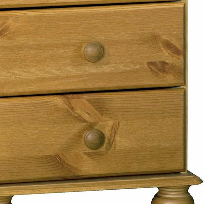Traditional Bedside Cabinet, MDF With 3-Drawer for Additional Storage Space DL Traditional