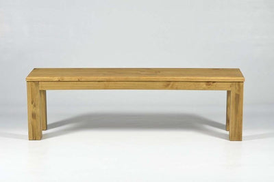 Traditional Bench, Light Brown Finished Solid Pine With Thick Legs for Support DL Traditional