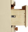 Traditional Chest of Drawers, Cream-Pine Finished Wood With 9 Storage Drawers DL Traditional