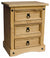 Traditional Chest of Drawers, Distressed Waxed Solid Pine Wood, 3 Drawers DL Traditional