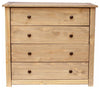 Traditional Chest of Drawers in Pine Finished Solid Wood with 4 Storage Drawers