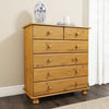 Traditional Chest of Drawers in Solid Pine Wood with 6 Drawers for Storage DL Traditional