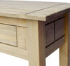 Traditional Console Table, Natural Oak Wax Solid Wood With 2 Storage Drawers DL Traditional