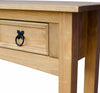 Traditional Console Table, Oak Finished Solid Wood With Open Shelf and Drawer DL Traditional