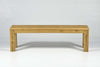 Traditional Dining Bench, Oiled Light Brown Finished Solid Wood With Thick Leg DL Traditional