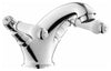 Traditional Dual Handle Basin Mixer Tap, Solid Brass With Ceramic Disc, Chrome DL Traditional