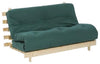 Traditional Futon Set with Solid Pine Wooden Frame and Glade Green Mattress DL Traditional