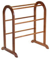 Traditional Quilt Rack in Walnut Finished Solid Beachwood, Perfect to Organize DL Traditional