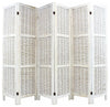 Traditional Room Divider in Cream Wicker Foldable Perfect for Your Private Space DL Traditional