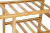 Traditional Shoe Rack, Natural Bamboo Wood With 5 Tiers, Side Handles DL Traditional
