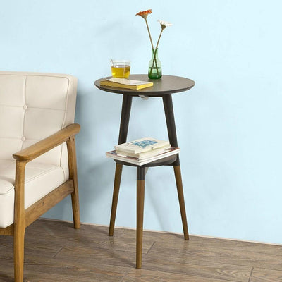 Traditional Side End Table in MDF Table Top and Rubber Wood Legs DL Traditional