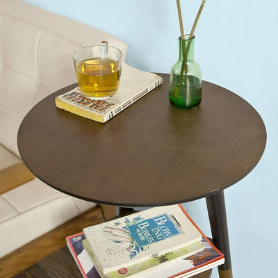 Traditional Side End Table in MDF Table Top and Rubber Wood Legs DL Traditional