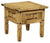 Traditional Side End Table in Solid Pine Wood with Antique Wax Finish DL Traditional