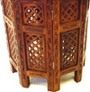 Traditional Side Table, Solid Sheesham Wood, Round Indian Design DL Traditional