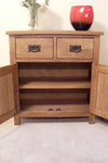Traditional Sideboard, Honey Oak Finished Solid Wood With 2-Door and Drawers DL Traditional