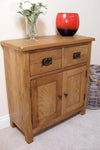 Traditional Sideboard, Honey Oak Finished Solid Wood With 2-Door and Drawers DL Traditional