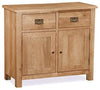 Traditional Sideboard in Honey Waxed Solid Wood with 2 Doors and Storage Drawers DL Traditional