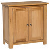Traditional Sideboard, Light Oak Finished Solid Wood, 2-Door and Inner Shelf DL Traditional