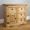 Traditional Sideboard, Natural Solid Wood With Doors and Storage Drawers DL Traditional