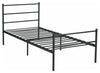 Traditional Single Bed, Strong Metal Frame With 6-Leg and Bottom Storage Space DL Traditional