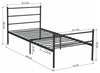 Traditional Single Bed, Strong Metal Frame With 6-Leg and Bottom Storage Space DL Traditional