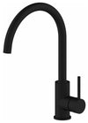 Traditional Single Lever Kitchen Sink Tap, Solid Brass, Swivel Spout Matte Black DL Traditional