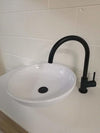 Traditional Single Lever Kitchen Sink Tap, Solid Brass, Swivel Spout Matte Black DL Traditional