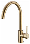 Traditional Single Lever Kitchen Sink Tap, Solid Brass With Swivel Spout, Gold DL Traditional