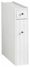 Traditional Slimline Storage Cabinet, MDF With White Finish and 2-Drawer DL Traditional
