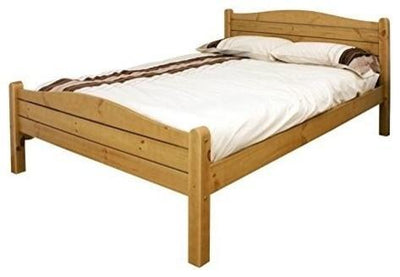 Traditional Small Double Bed, Natural Elwood Frame, Honey Antique Design DL Traditional