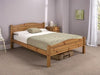 Traditional Small Double Bed, Natural Elwood Frame, Honey Antique Design DL Traditional