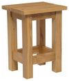 Traditional Small Side End Table, Solid Oak Wood, Lacquered Finish DL Traditional