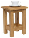 Traditional Small Side End Table, Solid Oak Wood, Lacquered Finish DL Traditional