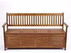 Traditional Storage Bench in Brown Finished Hardwood, Perfect for Space-Saving DL Traditional