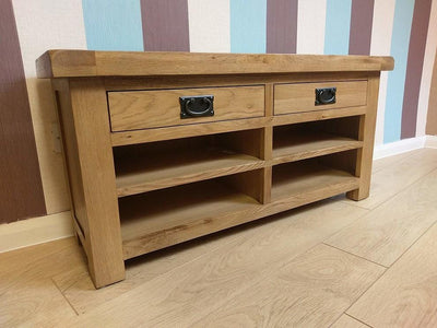Traditional Storage Bench With 2 Drawers and 4 Shelves DL Traditional