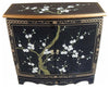 Traditional Storage Cabinet, MDF With 2-Door, Blossom Chinese Design DL Traditional
