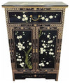 Traditional Storage Cabinet, MDF With Drawer, Blossom Oriental Chinese Design DL Traditional