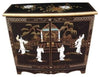 Traditional Storage Cabinet, Painted MDF With 2-Door, Oriental Chinese Design DL Traditional