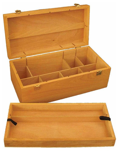 Traditional Storage Chest in Solid Beechwood with Lid and Inner Compartments DL Traditional