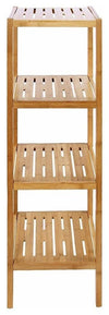 Traditional Storage Stand, Bamboo Wood With 4 Open Shelves for Extra Storage DL Traditional