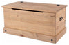 Traditional Storage Trunk in Natural Solid Wood, Elegant Antique Wax Design DL Traditional