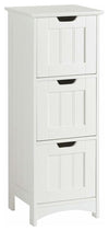 Traditional Storage Unit, MDF With White Finish and 3-Drawer, Simple Design DL Traditional